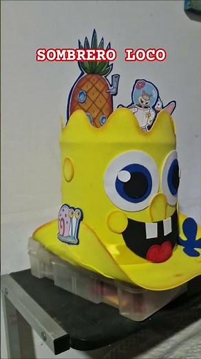 Sombrero Loco Bob Esponja #manualidades #sombrero
