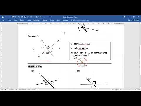 Lesson 3 Vertically Opposite angles Grade 8 Maths