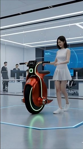 Futuristic Self-Balancing One-Wheel EV | Advanced Technology Showcase #elonmusk #tesla #onewheel