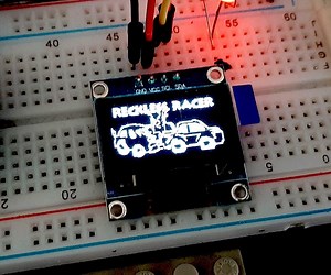 Reckless Racer Arduino OLED Game, AdafruitGFX and Bitmaps Basics