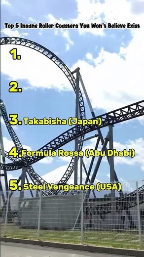 Top 5 Scariest Roller Coasters in the World 😱🎢