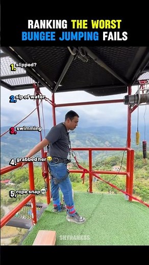 Ranking The Worst Bungee Jumping Fails💀