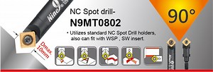 90 Degree NC Spot Drill - spotting dia 2~10mm, 10mm, 3/8", M5 and M6 dia shank