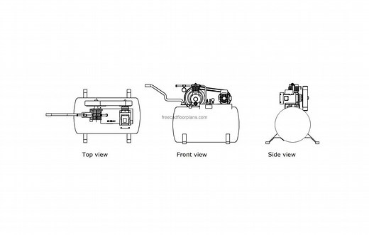 Air Compressor Machine - Free CAD Drawings