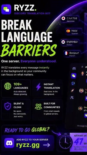 The BEST AI Discord Bot for Global Communities 🌍 | RYZZ #Shorts #discordbot
