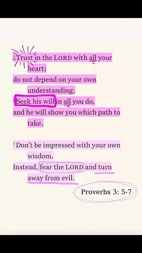 Proverbs 3: 5-7. | Omgitsspatty