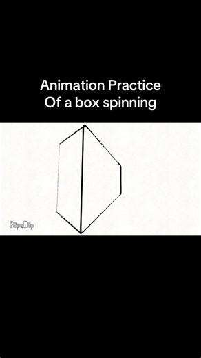 Animation practice of a box spinning
