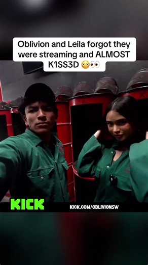 Oblivion and Leila forgot they were streaming and ALMOST K1SS3D 😳👀#oblivion #fyp