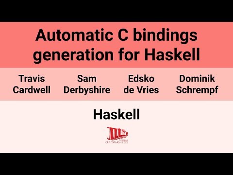 [Haskell'25] Automatic C bindings generation for Haskell