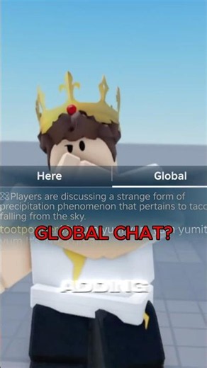 Roblox is adding global chat 😨 #roblox #shorts