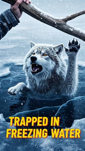 He Saw a Wolf Struggling in Icy Water‼️Time Was Running Out 😱🥹