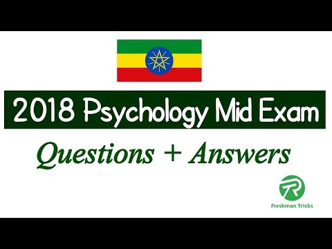 2018 General Psychology mid examination questions with answers