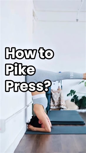 Christine Sit｜Yoga Teacher on Instagram: "【Headstand tips : How to Pike press? 】Save & Try! To pike up successfully, think about this movement : Cow face spine. This tutorial shows you how to apply this movement + use the wall support to learn pike up. Hamstrings flexibility is needed in this practice. Enjoy & have fun! If you have question, feel free to ask me in comment below. I’d happy to help 🙏🥰 ————————————— 📆Class schedule pls visit / www.cforstudio.yoga 🧘‍♀️ Personal Website / christi