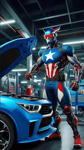 Captain America Robot Becomes a Repairman Evolution #avengers #captainamerica #marvel #superhero