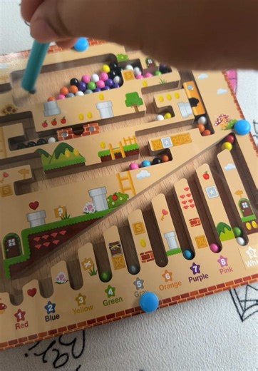 Magnetic Color Number Maze Game for Kids