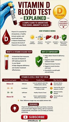 Vitamin D Blood Test Explained|Normal Vitamin D Levels, Deficiency Symptoms & Results#vitamind