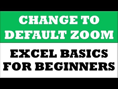 How to change maximum zoom to default zoom in Excel | Excel Basics