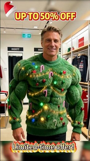 Men's Cosplay Christmas Tree Pattern Ugly Sweater