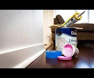 Cheap Fix for Small Cracks in Your Baseboard and Trim