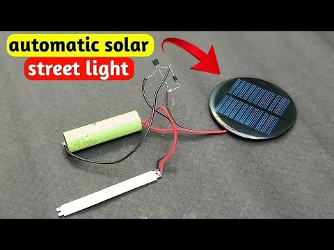 How to Make Automatic ON OFF Rechargable Street Light With Solar Panel 