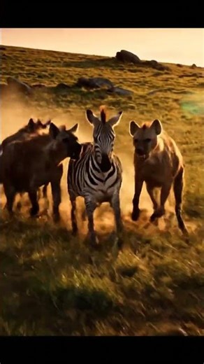 Hyena pack attack on a zebra: what happens next?.