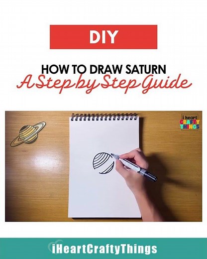How to Draw Saturn – Easy Step-by-Step Drawing Tutorial for Kids #howtodraw #learntodraw