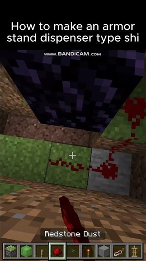 How to make an Armor stand dispenser in minecraft bedrock #minecraft #redstone #tutorial