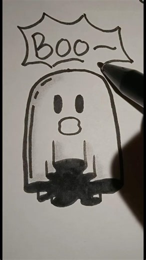 Cute Ghost Drawing 👻 | Easy & Fun Drawing Tutorial