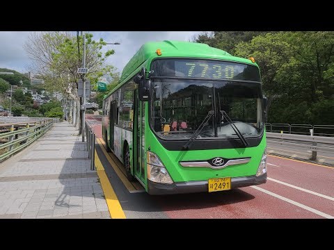 (서울 시내버스) 현대자동차 뉴 슈퍼 에어로시티 초저상 F/L CNG 표준형 2019년12월식 보광교통 7730번 2491호 영상 2022.05.07 1080P-4K-60FPS