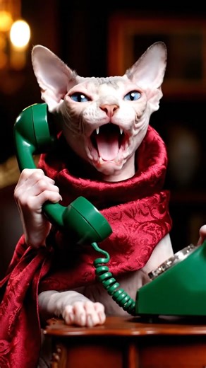 Diva Cat Disaster! Sphynx Cat's Frantic Phone Argument Over a Manicure 💅🙀