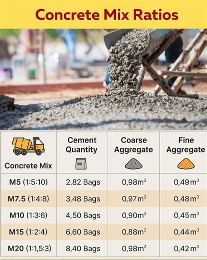 27K views · 135 reactions | Concrete mix Ratios #civilengineeringknowledge #concrete #reinforcedconcrete #trendingreel #construction #trendingreelsvideo #civilengineeringlife #civilengineeringproject #civilengineeringworld #civilengineeringjobs #constructionlife #trendingpost #trendingnow #trend #trendingvideos #ConstructionJobs #civilengineering #civilengineer | Civil Engineering knowledge | Facebook