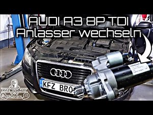 Replacing the starter motor of the Audi A3 2.0 TDI