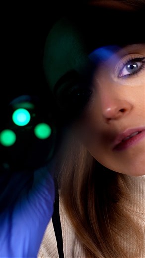 Sensory by Sophie on Instagram: "Testing your eyes with these red/green glasses 🤓 Full video title: ASMR | The BEST eye inspection you'll see ALL YEAR (touching, lights, glasses, testing...) #eyetest #eyetestchallenge #asmreyetest #cne #cranialnerves"