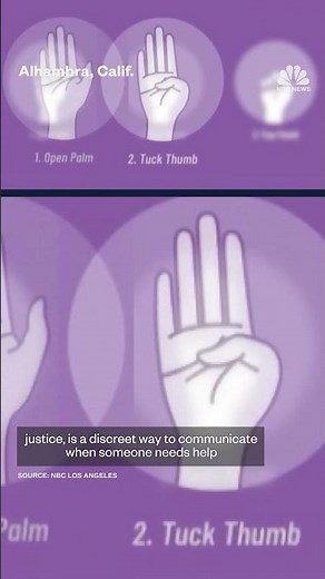 Woman's hand signal for help leads to arrest