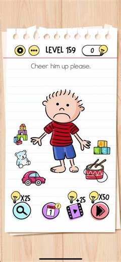 Brain Test Level 159 Cheer him up please