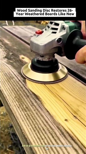 Wood Sanding Disc Restores 26-Year Weathered Boards Like New #industrialcrush