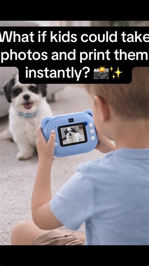 🐶 What happens when kids get their own camera to capture their best friend? This adorable Kids Instant Print Camera lets kids take pictures and instantly print their favorite moments — like photos of their dog, friends, or family. 📸 Easy for kids to use 🖨 Instant black & white photo printing 🎨 Encourages creativity and imagination 🎁 Perfect birthday or holiday gift Kids love taking pictures, and now they can print their memories right away and keep them forever. Tap the link and let your li