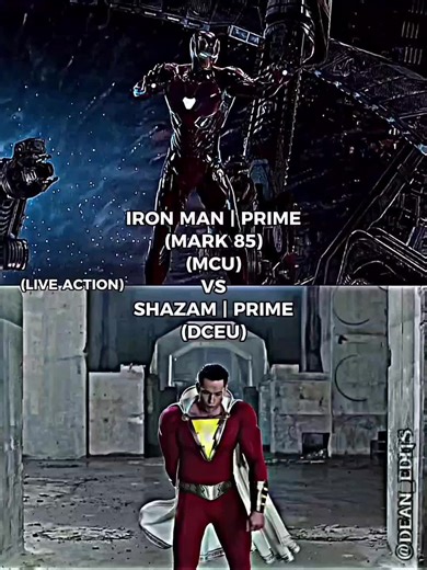 IRON MAN VS SHAZAM | LIVE ACTION #ironman #vsp #shazam #mcu #dceu #fyp #viral #desflop