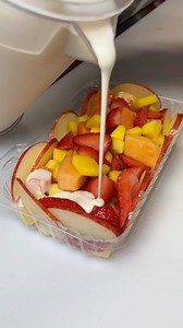 Mexican Fruit Salad with Cream 😍🍉🍌🍎🍑 #fruitsalad #fruit #mexican #fruits #bionico | Foody Fetish