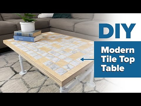 Modern DIY Tile Top Table