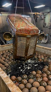 Before and after Chemically removing all the paint and rust off this Ferguson tractor nose cone and hood. #ferguson #tractor #metal #rust #paint #transformation #beforeandafter #vintagetractor #vintage #automotive #classic | Minute_of_dangle