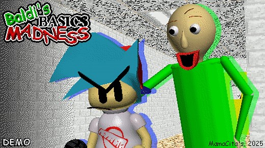 最还原原作的巴迪老师模组强势回归！FNF优质模组Baldi's Basics Madness V2 (FINAL DEMO)全流程演示