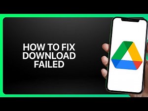 How To Fix Download Failed In Google Drive 2025! Tutorial