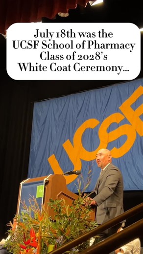 @ucsfpharmd on Instagram: "💊 The UCSF School of Pharmacy, Class of 2028 White Coat Ceremony!💊 July 18 was a monumental day for the UCSF School of Pharmacy and the future of the field of pharmacy as a whole. The White Coat Ceremony is a wonderful and meaningful tradition in which the School welcomes first-year students as colleagues dedicated to patient care. During this event, pharmacy alumni present entering students with a white coat, the symbol of clinical service and care. The students tak
