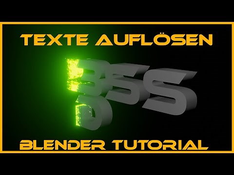 Blender 2.9 Tutorial Texte auflösen - Dissolve Effekte {Deutsch/German} (optimal für 3D Intros)