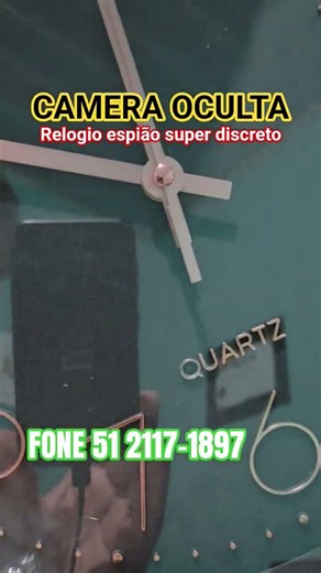 Câmera espiã RELÓGIO com micro-camera escondida | Equipamento de Detetive INVESTIGAÇÃO particular