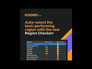 Koord updates KoordASIO and Koord.live - Auto-select the best-performing region with the new Region