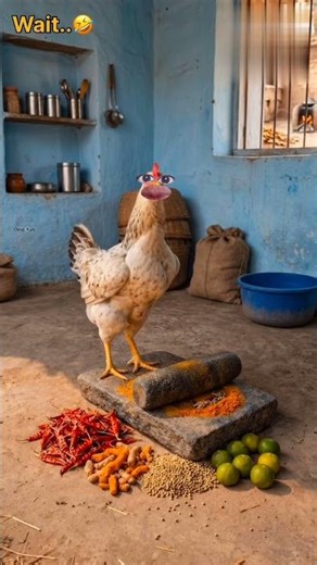 😱मुर्गा 🐔का वजन मसाला पिसते कम हो गया 😂#shorts #thetharpuns #funny #comedy #ytshorts #murga