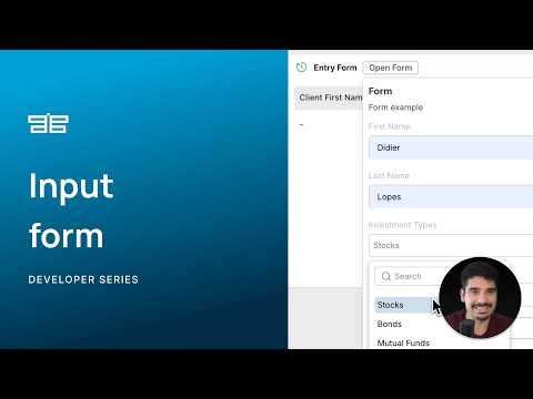 Input forms - OpenBB Workspace tutorials for developers