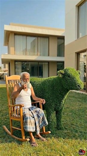 Old Man Turns Simple Plants into a Realistic Cow 🐄🌿 | Topiary Art Magic 😲 #topiary #shorts #cow